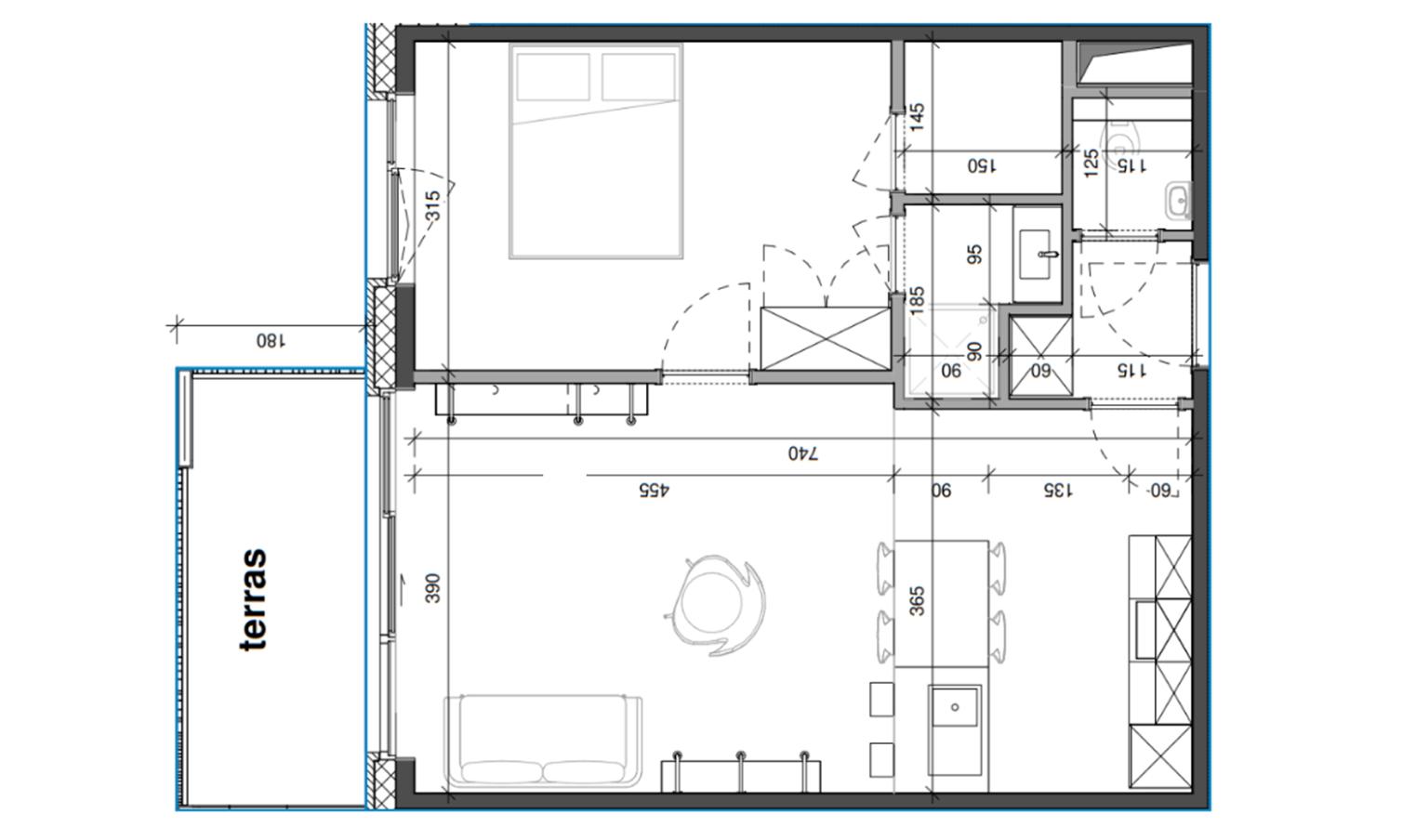 Grondplan The Brewery 3 slaapkamers